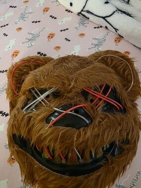 Furry Brown Bear Horror Mask — Party Costume Accessory